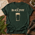 The Black Stuff Club T-Shirt in Blue Spruce, revised typography, front flatlay
