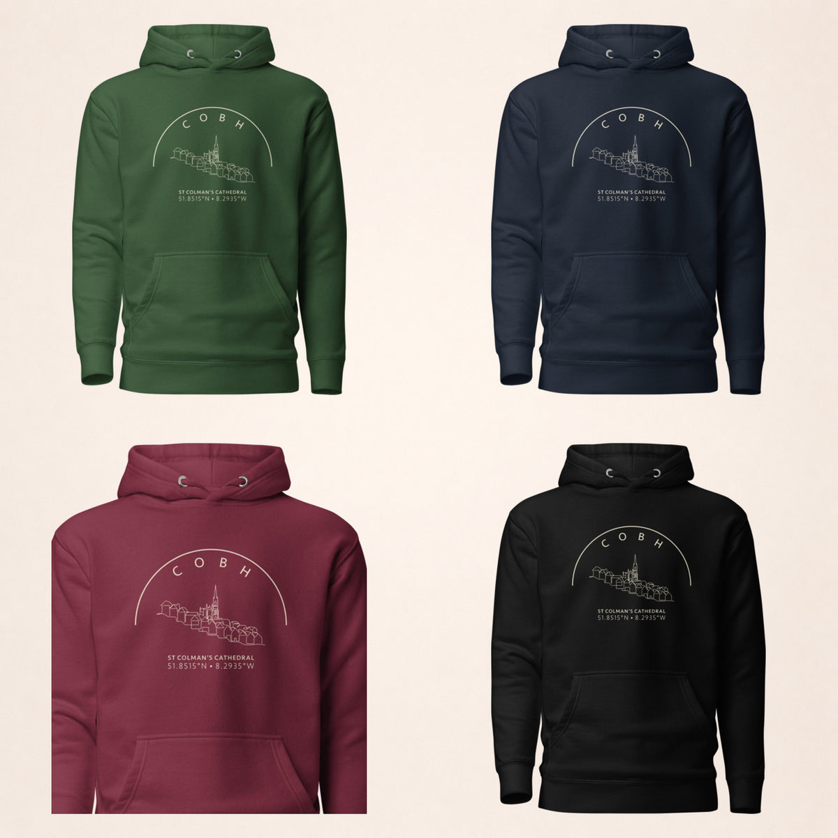 Cork Cobh Hoodie available colours