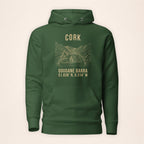 Cork Gougane Barra Hoodie in Irish Forest Green — front product view