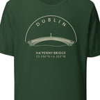 Dublin Ha’penny Bridge T-shirt chest design detail
