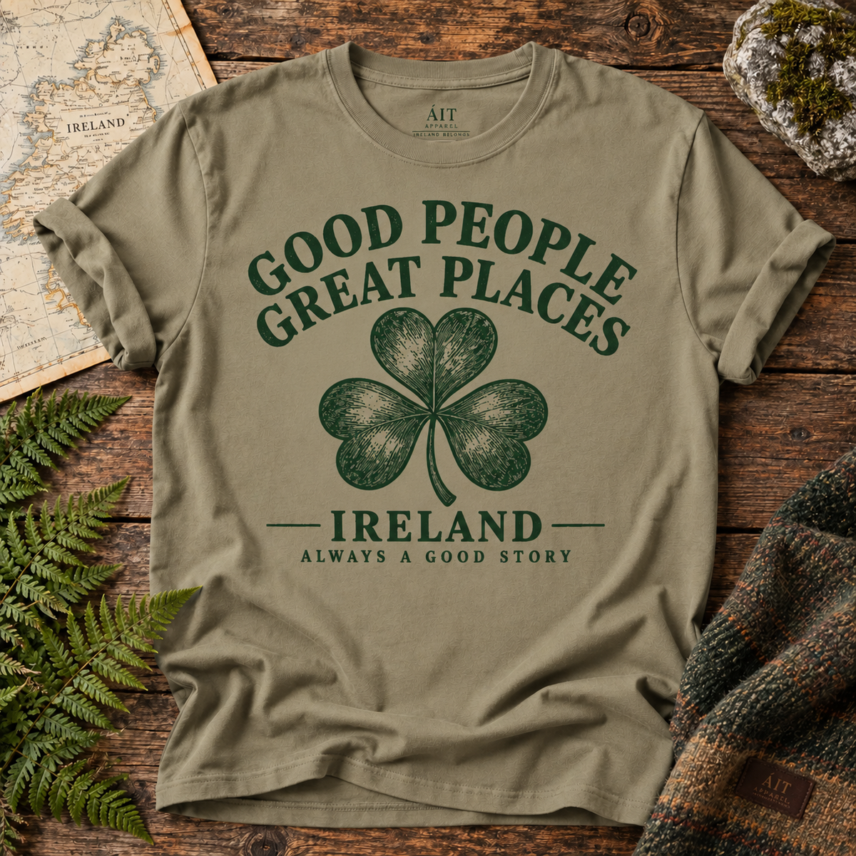Good People Great Places Ireland T-Shirt — Sandstone