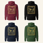 Kilkenny Heritage Hoodie back print in maroon, black, navy and Irish forest green